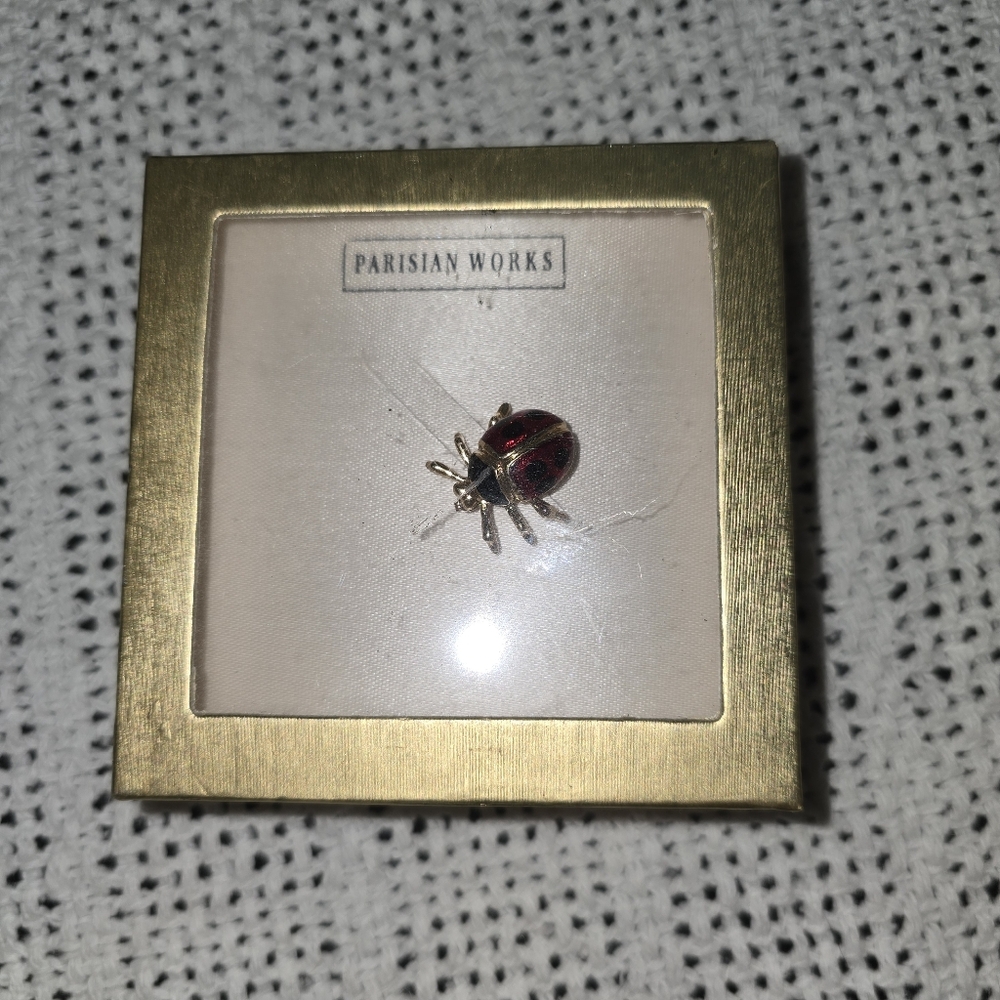 New Parisian Works Red/Black Ladybug Pin